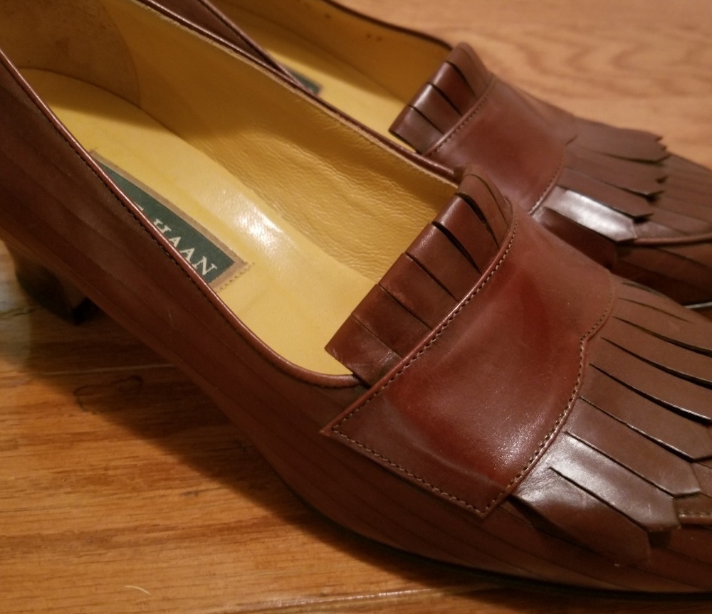 Cole Haan Women's Loafer Fringed Mid-Heel